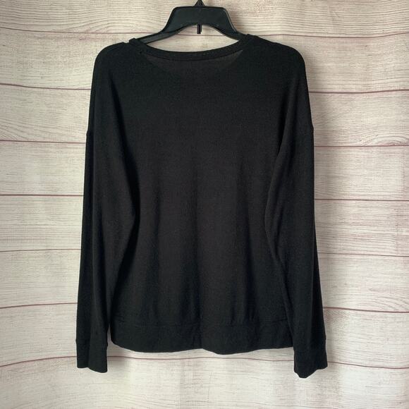Justice Girls Black Knit Sweater with White SNOW PROBS Crewneck Size 14/16 - Picture 6 of 13